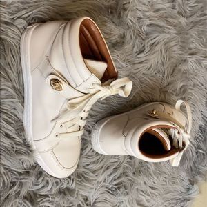 Coach leather high top sneakers